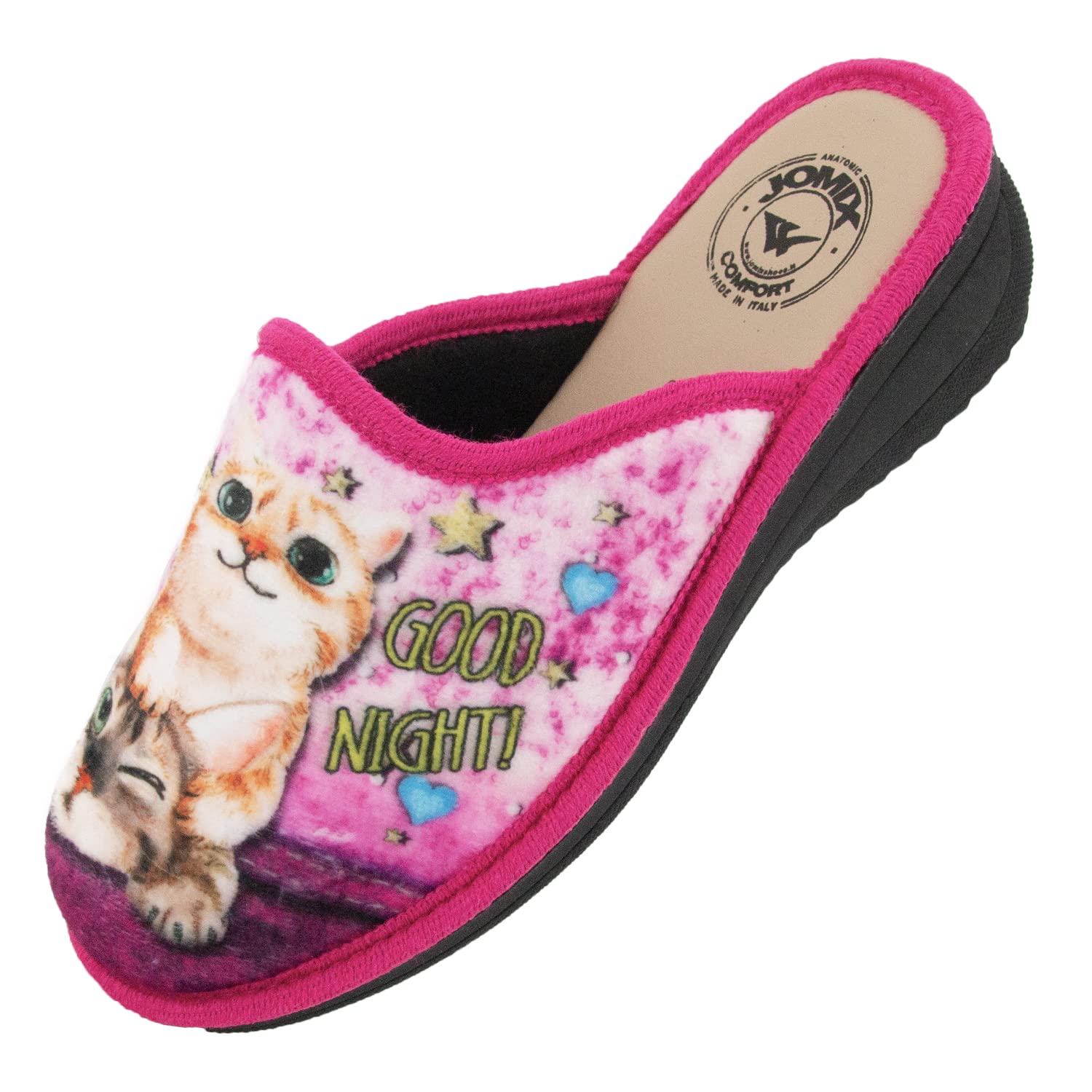 JOMIX Ciabatte Donna Gatti Chiuse con Zeppa Pantofole Anatomiche