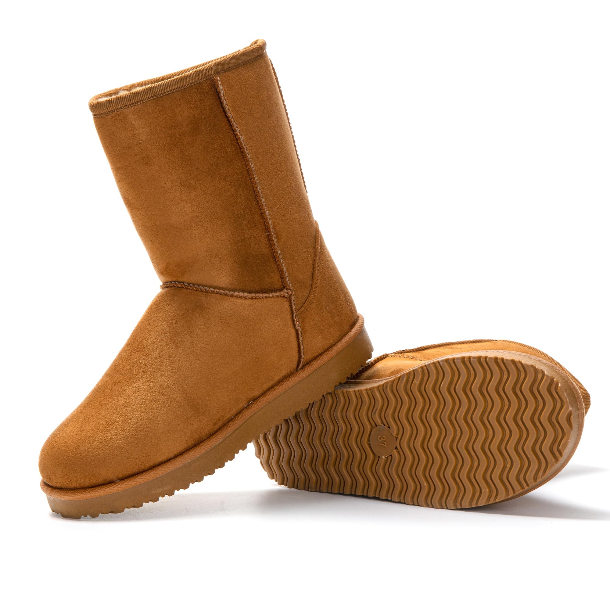 JOMIX Stivali Invernali da Donna Stivaletti Pelosi Classici Caldi Comodi e Leggeri Imbottita Pelliccia Sintetica