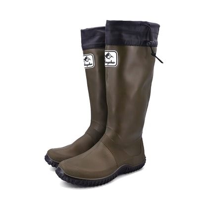 JOMIX Unisex Gummistiefel Damen Herren Faltbar Hoch Regenstiefel Wasserdichte Rutschfest Leicht PVC Stiefel Garten Regenschuhe