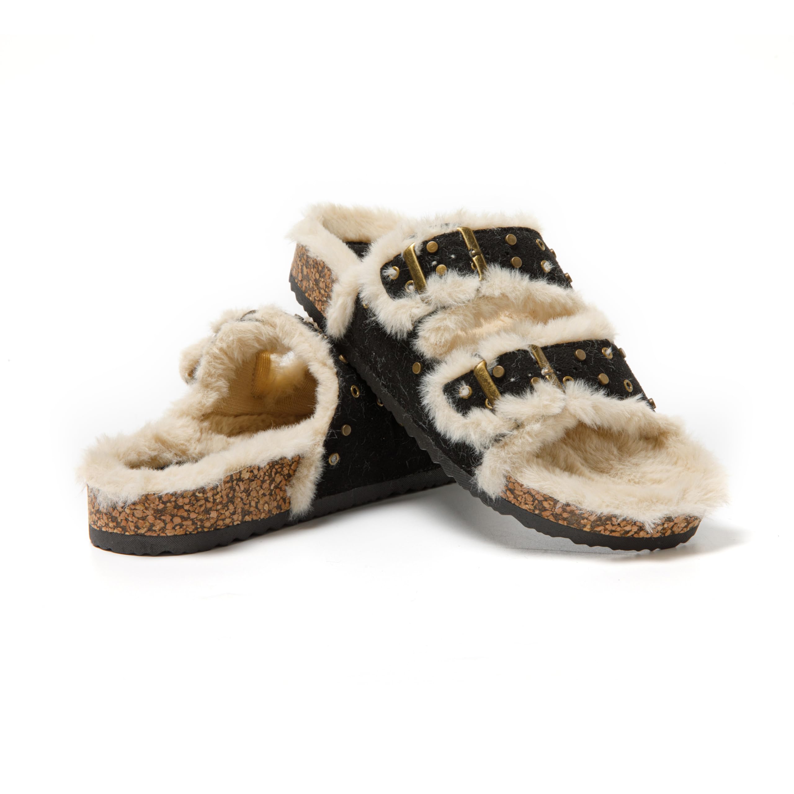 JOMIX Hausschuhe Damen Winter Bequeme Lammfell Pantoffeln Warme Flauschige Gefüttert Plüsch Puschen