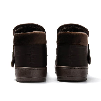 JOMIX Unisex Winter Stiefeletten Warme Gefüttert Winterstiefel Puff Klettverschluss Winterschuhe Herren Antirutsch Sohle Stiefel Outdoor Boots