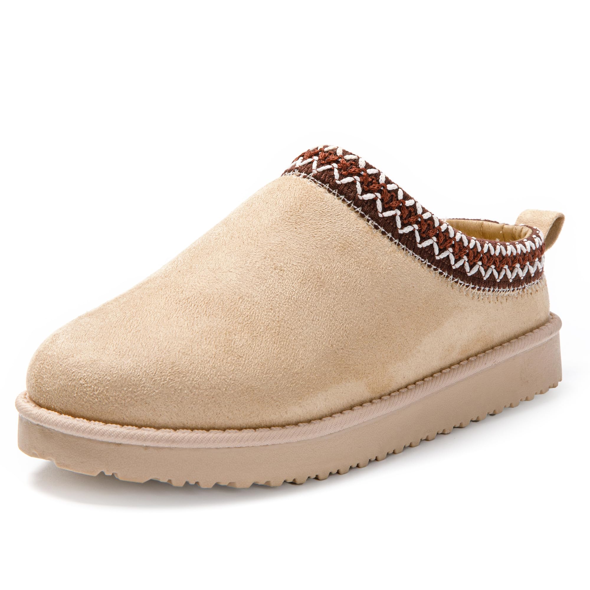 JOMIX Winter Hausschuhe Damen Lässige Slip On Slipper Warme Plüsch Kunstwildleder Geschlossen Pantoffeln