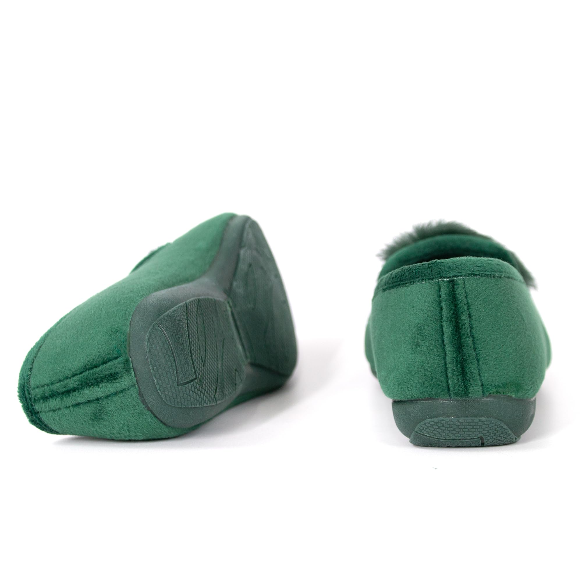 JOMIX Winter Mokassins Damen Elegante Loafers Spanische Warme Plüsch Hausschuhe Slippers Indoor