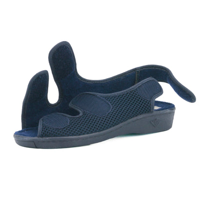 JOMIX Gesundheitsschuhe Damen Orthopädische Hauschuhe Diabetiker Schuhe Weiche Keilabsatz Hallux Valgus Schuhe mit Klettverschluss Sandalen Rutschfeste