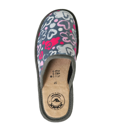 JOMIX Hausschuhe Damen Winter Pantoffeln Warme Gefütterte Pantoletten mit Fußbett Plüsch Slippers Rutschfest