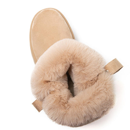 JOMIX Damen Winterstiefel Plateau Mini Winter Boots Bequeme Warm Gefüttert Schneestiefel Wasserdicht Rutschfeste Plattform Stiefel