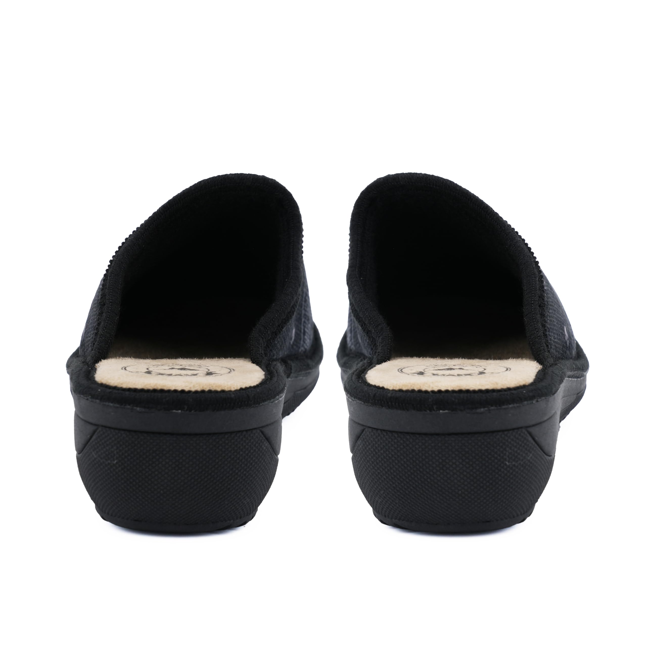 JOMIX Hausschuhe Damen Pantoletten mit Absatz Winter Bequeme Anatomische Pantoffeln Made in Italy