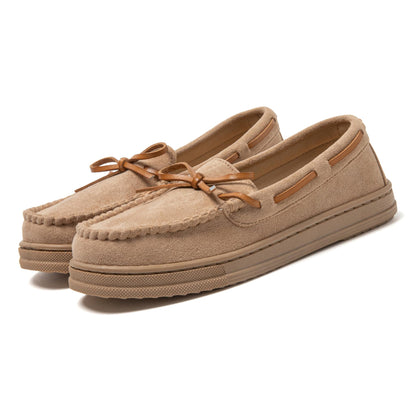 JOMIX Mokassins Damen Hausschuhe Winter Pantoletten Gefütterte Geschlossene Pantoffeln Warme Plüsch Slippers Hlabschue mit Fußbett