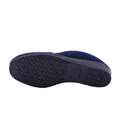 JOMIX Hausschuhe Damen Warm Gefüttert Pantoffeln Stiefelette Rutschfeste Gummisohle Hausstiefel mit Reißverschluss Knöchelhoch Filzoptik Made in Italy