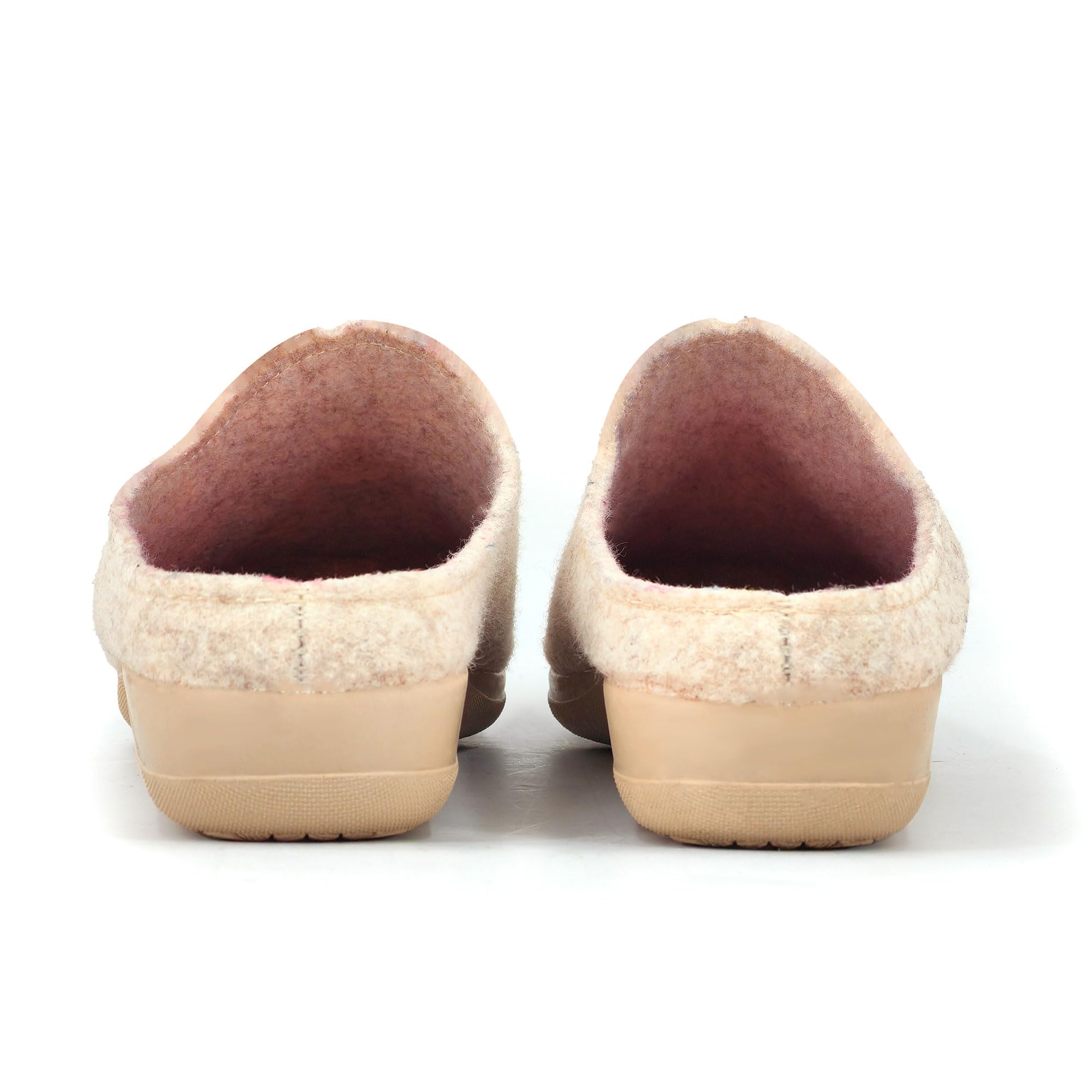 JOMIX Warme Flizpantoffeln Damen Hausschuhe Winter Gefütterte Pantoffeln Plüsch Slippers Rutschfeste Puschen mit Fußbett