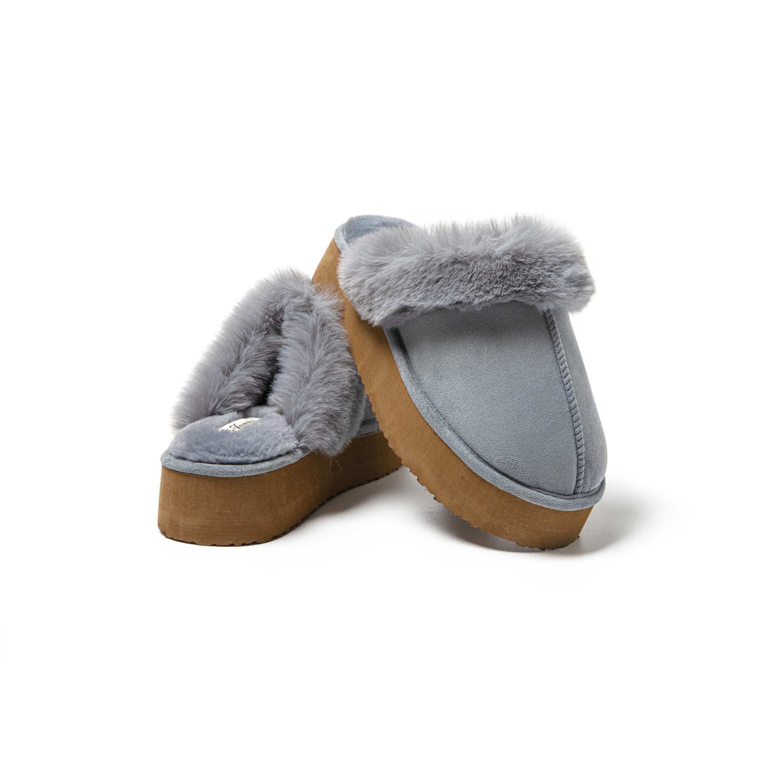 JOMIX Hausschuhe Damen Winter Bequeme Pantoffeln Warme Flauschige Gefüttert Plüsch Puschen