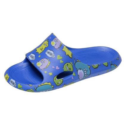 JOMIX Kinder Schlappen Jungen und Mädchen Sommer Bunte Dinosaurier Sandalen Weiche Badelatschen Badeschlappen Schwimmbad Meer Strand