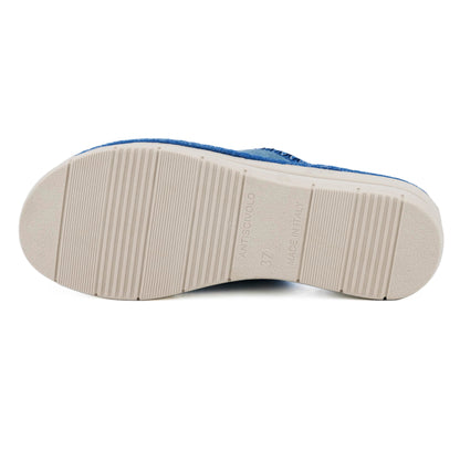 JOMIX Hausschuhe Damen Pantoletten mit Absatz Winter Bequeme Kunstwildleder Pantoffeln Made in Italy