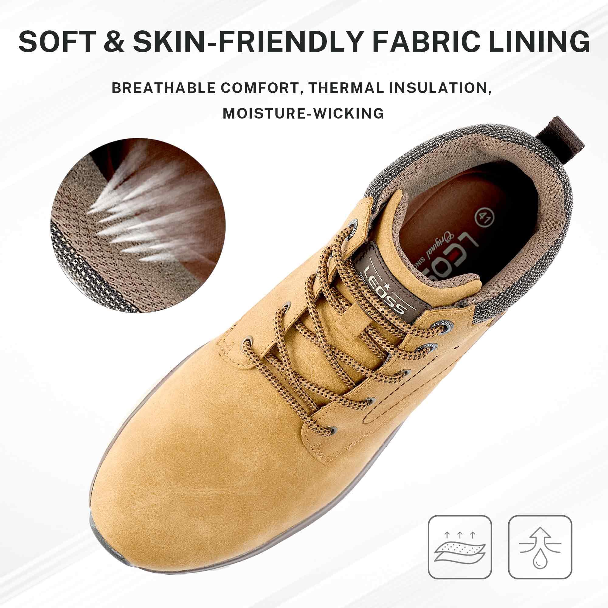 LEOSS ORIGINAL Uomo Sneakers High Top Sneakers Sportiva Leggere da Camminare Scarpe Sneakers Alte Uomo