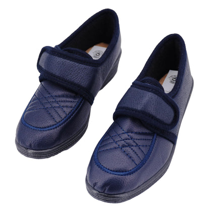 JOMIX Hausschuhe Damen mit Klettverschluss Orthopädisch Pantoffeln Anatomisch Weite Passform für Geschwollene Füße Hallux Valgus Rutschfeste Gummisohle Leicht und Bequem Hergestellt in Italien