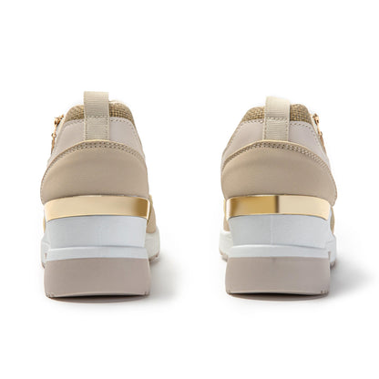 JOMIX Damen Laufschuhe Atmungsaktiv Sneaker Leichtes Sportschuhe Turnschuhe Elegant Plateau Frizeitschuhe