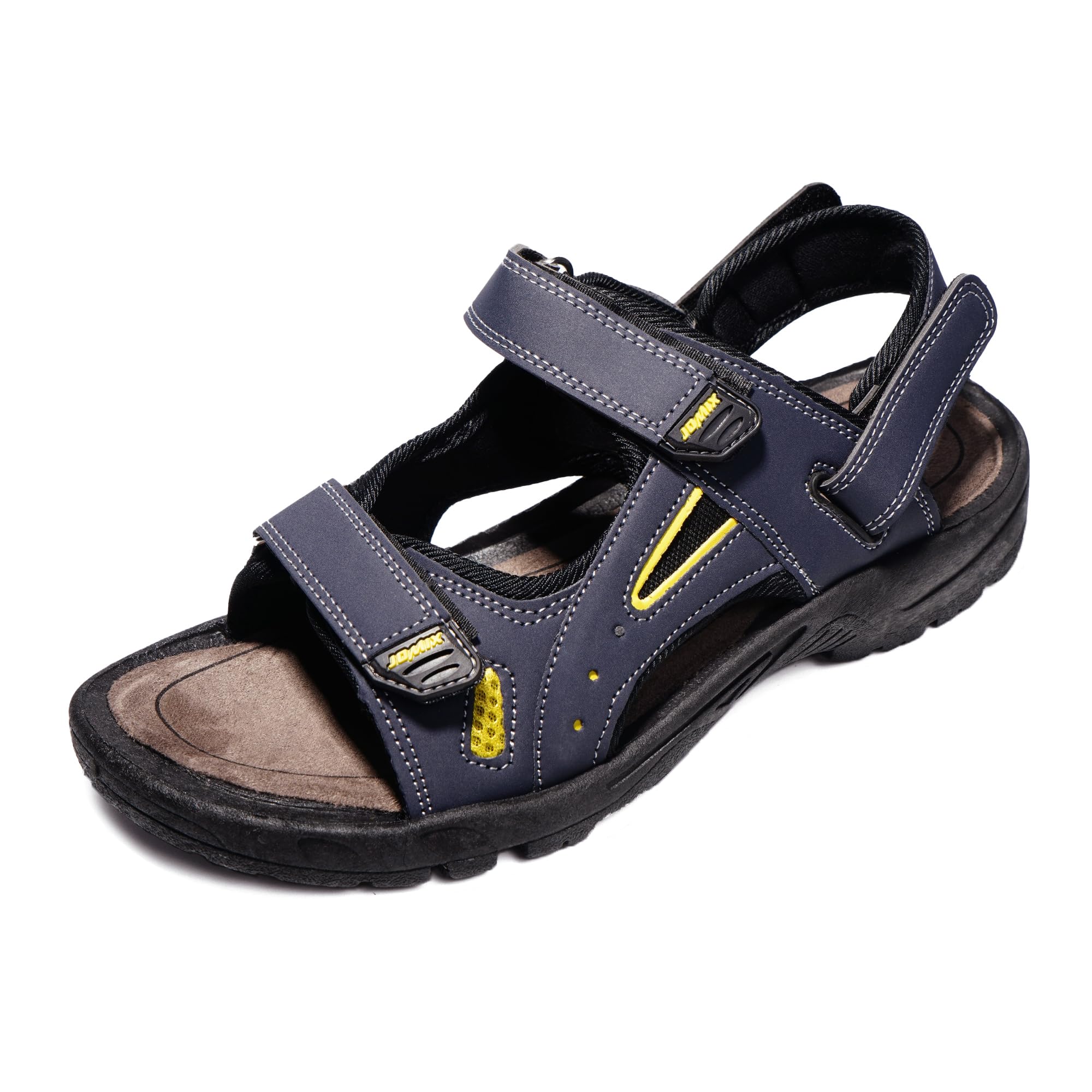 JOMIX Athletische Sandalen Herren Klettverschluss Sommer Rutschfest Flach Wandersandalen Outdoor Strand Reisen Trekking Wander