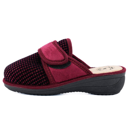 JOMIX Hausschuhe Damen Pantoletten mit Absatz Winter Bequeme Anatomische Pantoffeln Made in Italy