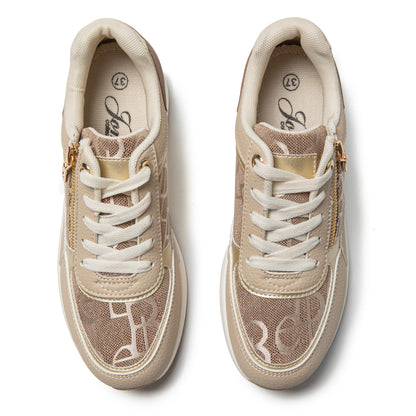 JOMIX Damen Sneaker Moden Sportschuhe Rutschfeste Freizeitschuhe Atmungsaktiv Joggingschuhe Bequeme Walkingschuhe Gym Fitness