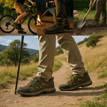 JOMIX Trekkingschuhe Herren Leichte Hiking Schuhe Wandern Trekking Bergsteigen Atmungsaktiv Rutschfest Komfortabel und Robuste Wanderschuhe Sneakers für Reisen Camping und Alltag