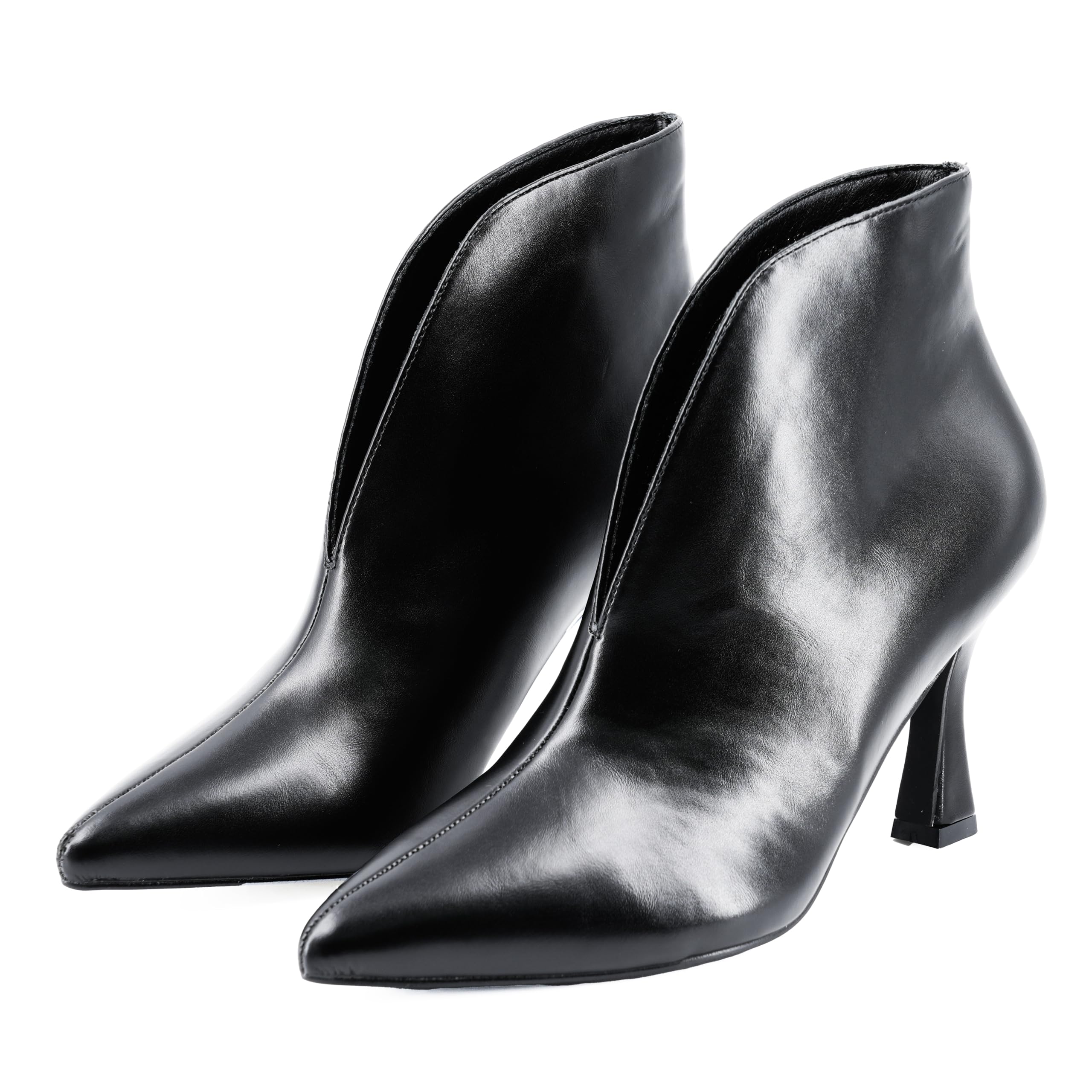 JOMIX Stivaletti Donna Stivali a Punta con Tacco a Spillo Stivali con Tacco Alto Stivaletti in Pelle Stivaletti Eleganti Alla Moda