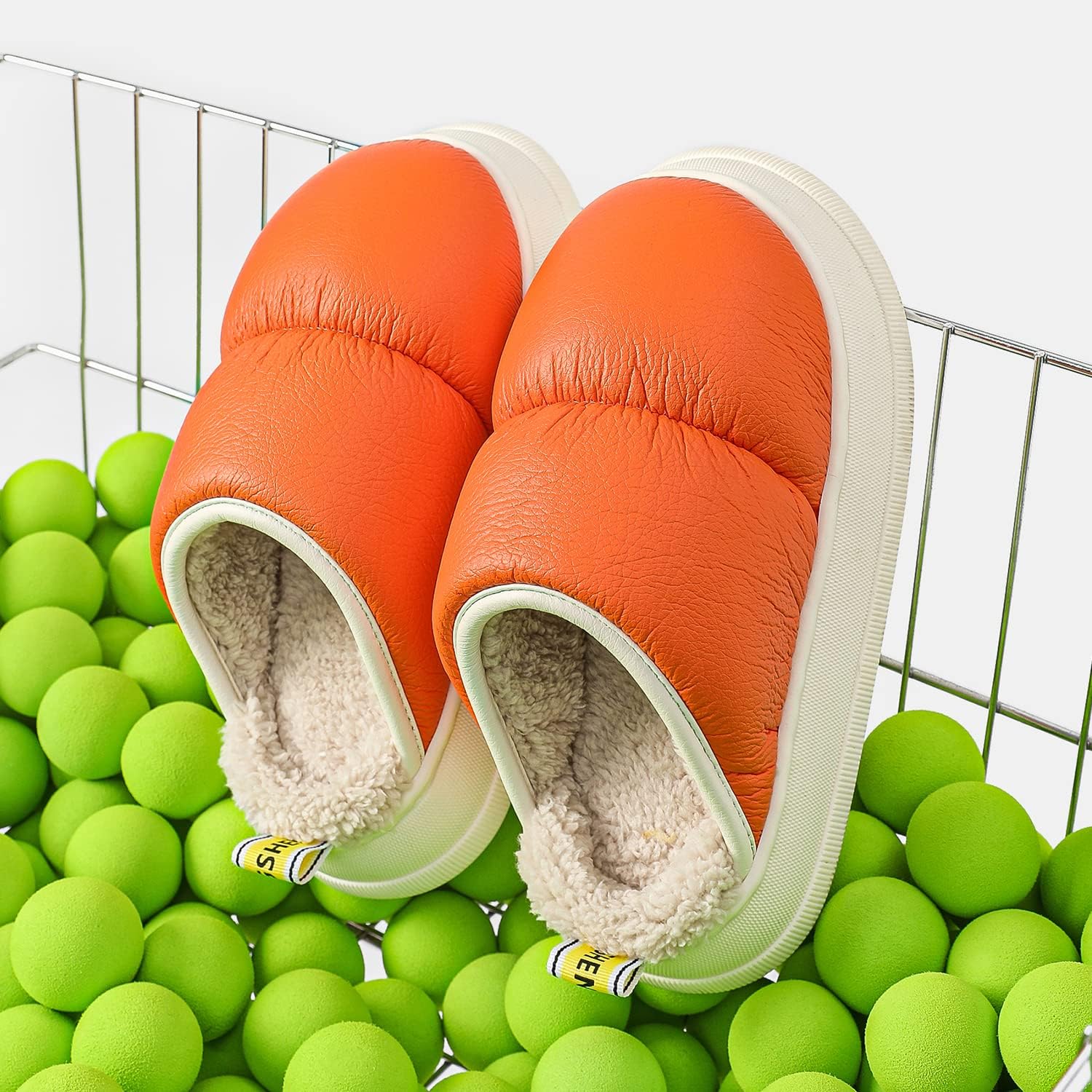 JOMIX Winter Hausschuhe Damen Fleece Gefüttert Pantoffeln Warme Plateau Hausschuhe Puff Slippers Weiche Puschen Indoor Outdoor