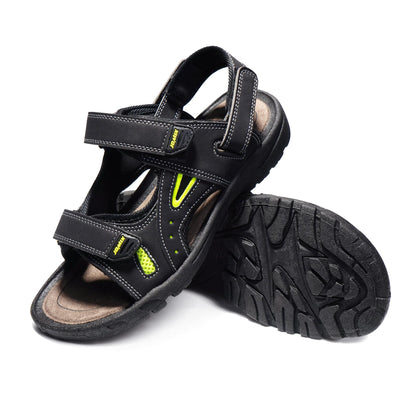 JOMIX Athletische Sandalen Herren Klettverschluss Sommer Rutschfest Flach Wandersandalen Outdoor Strand Reisen Trekking Wander