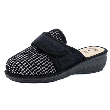 JOMIX Hausschuhe Damen Pantoletten mit Absatz Winter Bequeme Anatomische Pantoffeln Made in Italy