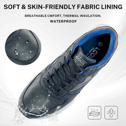 LEOSS ORIGINAL Scarpe da Ginnastica Uomo Sneaker con Lacci Scarpe da Città Scarpe da Escursionismo Casual Scarpe da Walking in Pelle Sportive