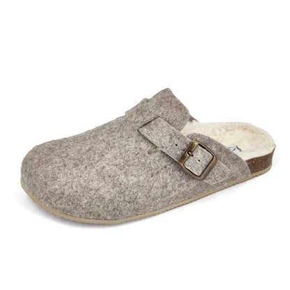 JOMIX Hausschuhe Damen Pantoletten Winter Bequeme Gefüttert Filzpantoffeln Made in Spanien