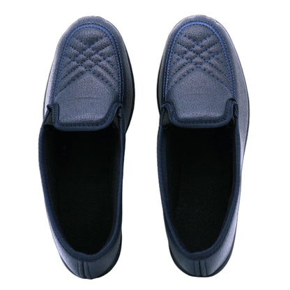 JOMIX Hausschuhe Damen Geschlossen Rutschfest mit Gummisohle - Bequeme Pantoffeln Slipper für Empfindliche Füße und Senioren Leichte Mokassin Hergestellt in Italien