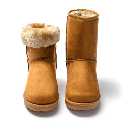 JOMIX Stivali Invernali da Donna Stivaletti Pelosi Classici Caldi Comodi e Leggeri Imbottita Pelliccia Sintetica