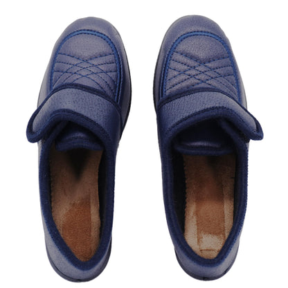 JOMIX Hausschuhe Damen mit Klettverschluss Orthopädisch Pantoffeln Anatomisch Weite Passform für Geschwollene Füße Hallux Valgus Rutschfeste Gummisohle Leicht und Bequem Hergestellt in Italien