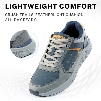 LEOSS ORIGINAL Scarpe da Ginnastica Uomo Sneaker con Lacci Scarpe da Città Scarpe da Escursionismo Casual Scarpe da Walking in Pelle Sportive