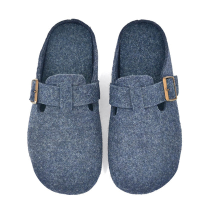 JOMIX Fliz Hausschuhe Herren Winter Pantoffeln Warm Pantoletten mit Schnalle Slippers Men