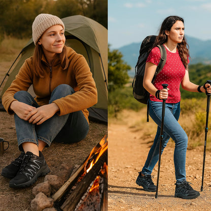 JOMIX Trekkingschuhe Damen Leichte Hiking Schuhe für Wandern Trekking Bergsteigen Atmungsaktiv Rutschfest Komfortabel und Robuste Damen Wanderschuhe