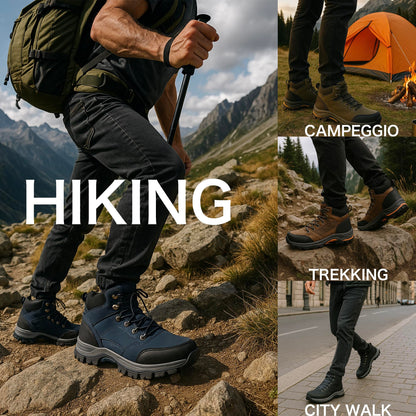 JOMIX Wanderschuhe Herren Trekking Schuhe Outdoor Stiefel Wasserdicht Rutschfest Knöchelhoch Trekkingschuhe Herren Hiking Boots