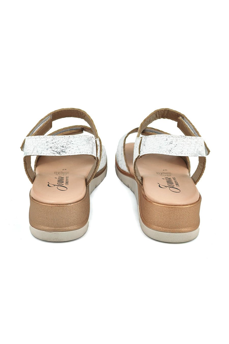 JOMIX Sandali Donna Estive Bassi Sandali Zeppa Eleganti a Strappo Regolabile da Mare Spiaggia Vera Pelle Made in Italy TD2064