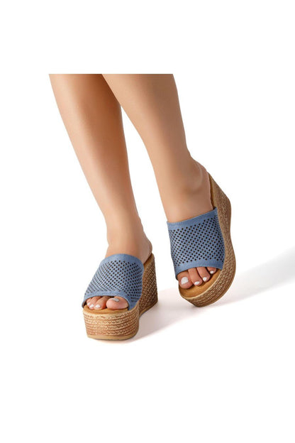 JOMIX Ciabatte Estive da Donna con Zeppa Alta e Soletta Imbottita SD9097
