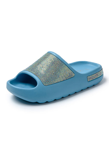 Women's Summer Slippers Rubber Rhinestone Sea SD9049 