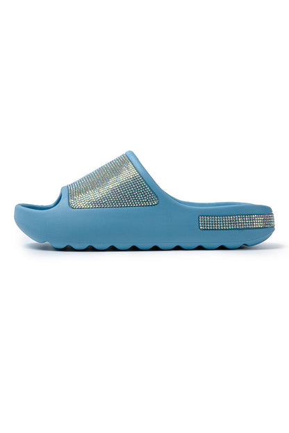 Women's Summer Slippers Rubber Rhinestone Sea SD9049 