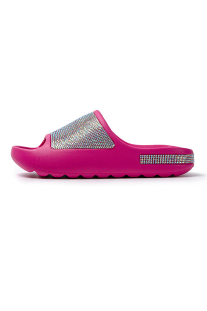 Women's Summer Slippers Rubber Rhinestone Sea SD9049 