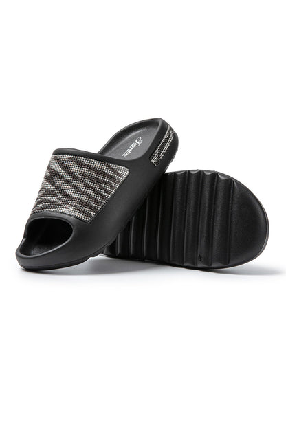Women's Summer Slippers Rubber Rhinestone Sea SD9049 