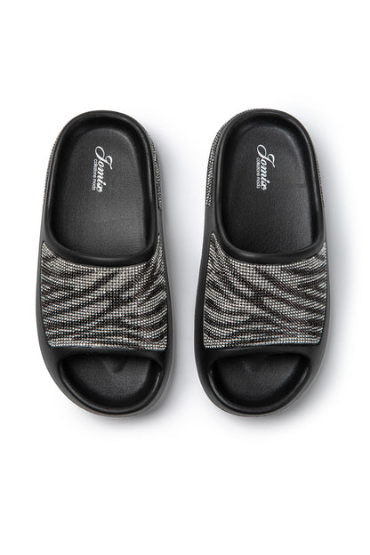 Women's Summer Slippers Rubber Rhinestone Sea SD9049 