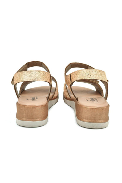 JOMIX Sandali Donna Estive Bassi Sandali Zeppa Eleganti a Strappo Regolabile da Mare Spiaggia Vera Pelle Made in Italy TD2064