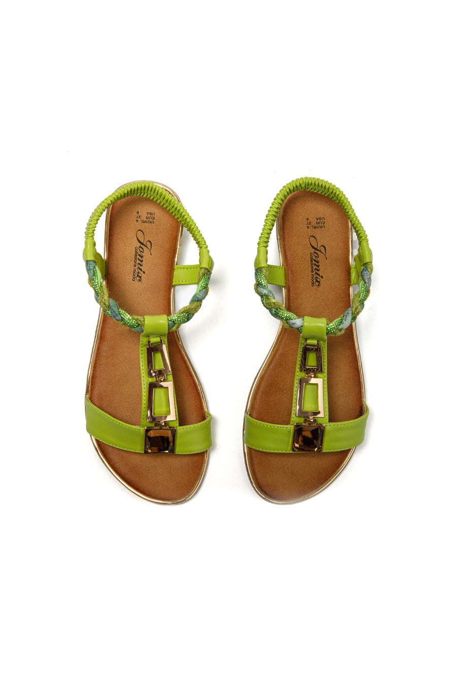JOMIX Sandali Donna Estive Eleganti Sandali Bassi Comodi con Strass SD9433 SD9434