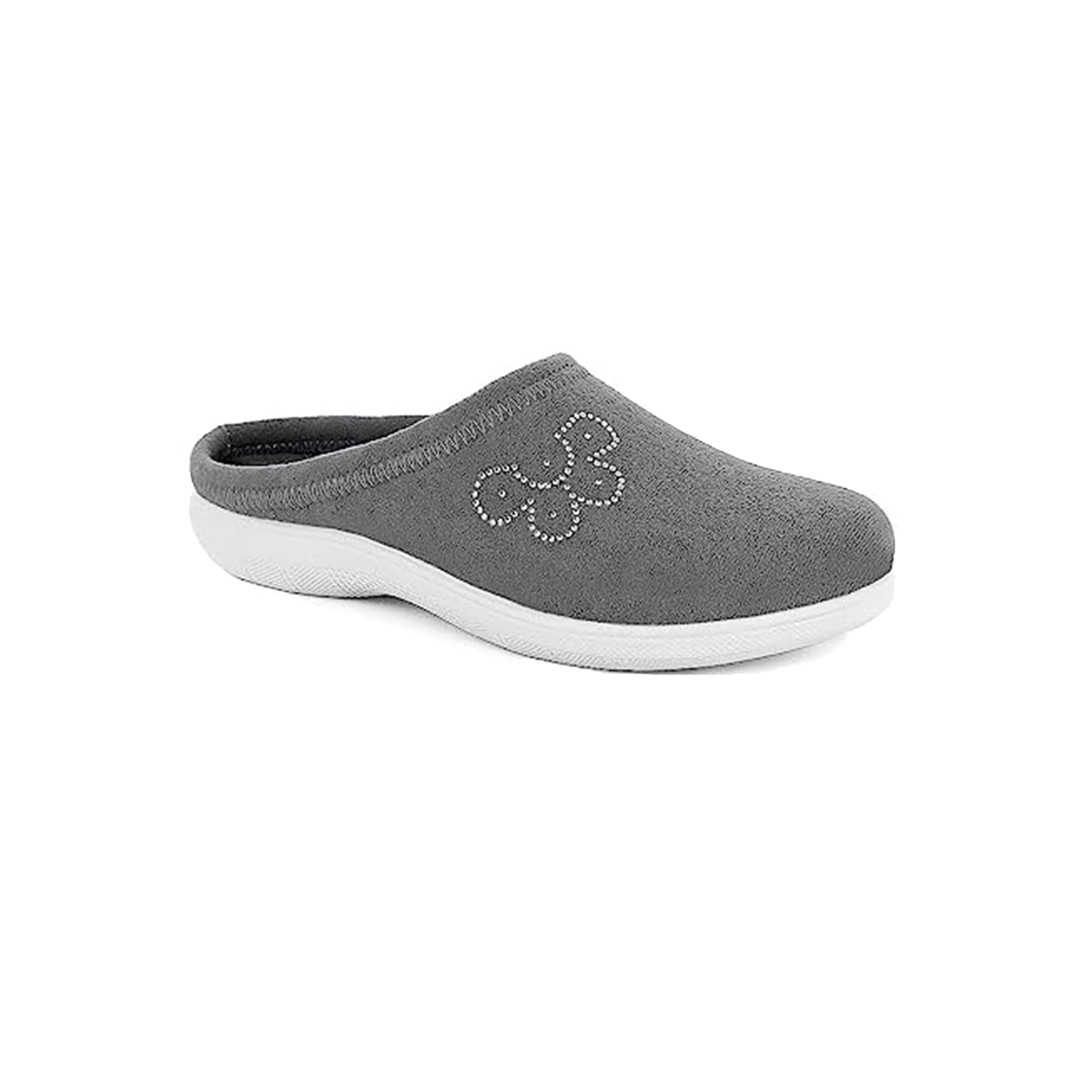 inblu Donna, Pantofole Da Casa con Fiorellino Di Strass, Leggere E Flessibili, Sottopiede In Morbido Tessuto, 35/41, Zapatillas Bajas Mujer