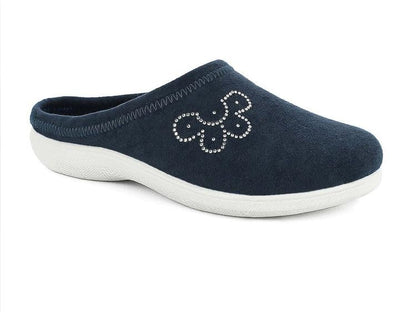 inblu Donna, Pantofole Da Casa con Fiorellino Di Strass, Leggere E Flessibili, Sottopiede In Morbido Tessuto, 35/41, Zapatillas Bajas Mujer