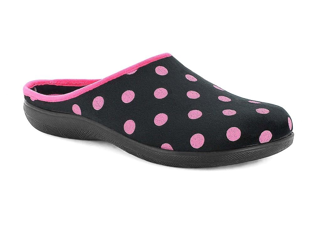 inblu Mujer con Lunares, Zapatillas de Invierno con Plantilla Suave de Tela Acolchada, 35/41, Pantuflas