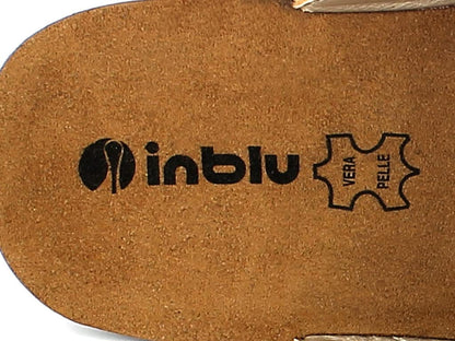 inblu Sandalias Bajas para Mujer con Detalle de Cebra, Ajustables por Desgarro, Planas